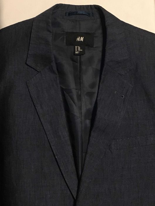 Піджак лляний приталений H&M розмір 48/М на зріст 175 см