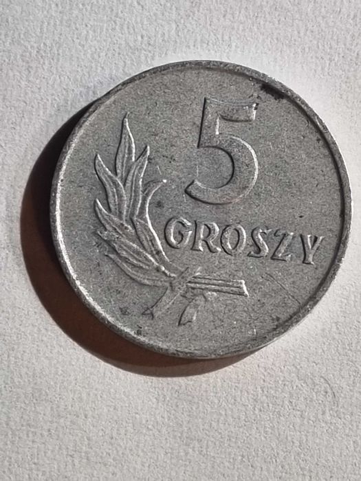 Moneta 5 gr. z 1962 r. bzm