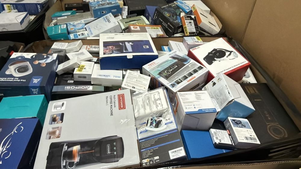 Paczka zwrotów konsumenckich mix produktów,  Amazon box Zwroty konsumenckie Mystery Box zakup w ciemno