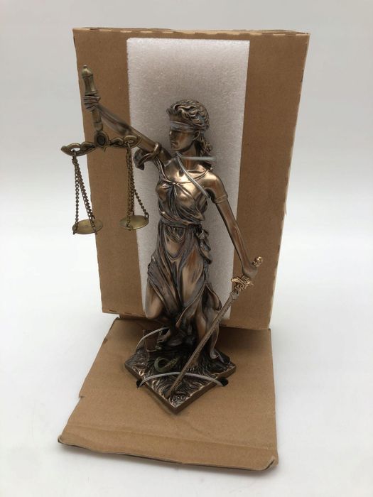 Figurka Justitia Bogini Sprawiedliwości 21cm Brąz Veronese Design