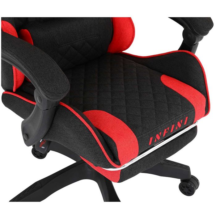 Fotel Gamingowy Infini Core Red, Z podnóżkiem - Zmień zasady gry