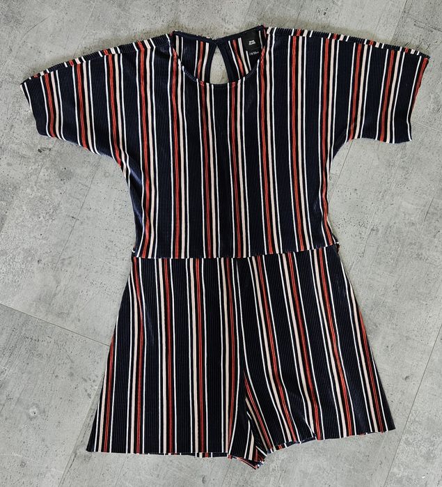 Granatowy kombinezon w paski River Island 11-12lat