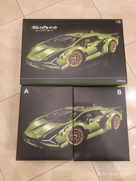 Klocki konstrukcyjne typu LEGO . Lamborghini  Sian FKP 37