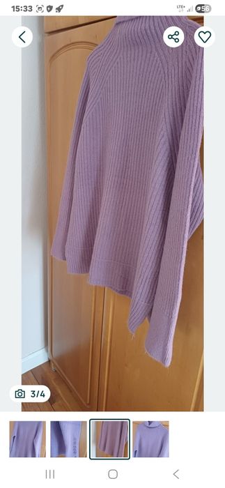 Swetr golf  wełna 50% gruby ciepły