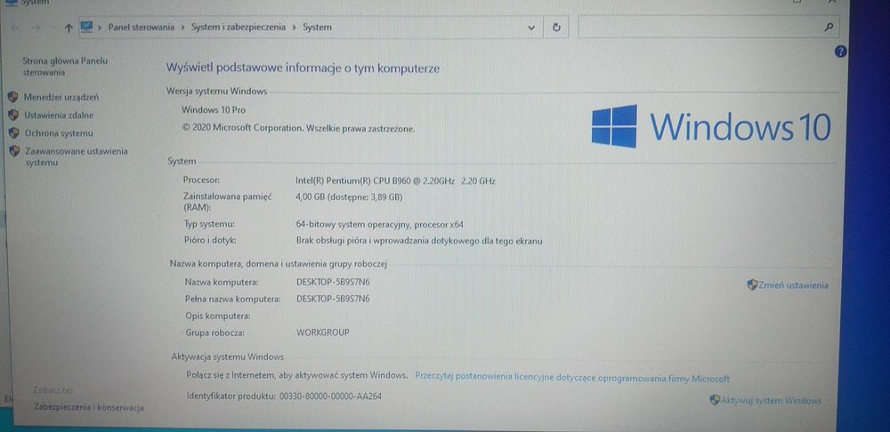 Acer Aspire E1-531 Intel Pentium Inside twardy dysk 500GB Windows 10 kamera internetowa zasilacz możliwość dowozu
