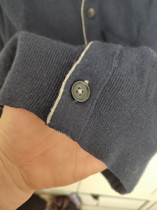 S Banana Republic granatowy sweter rozpinany, extra fine merino