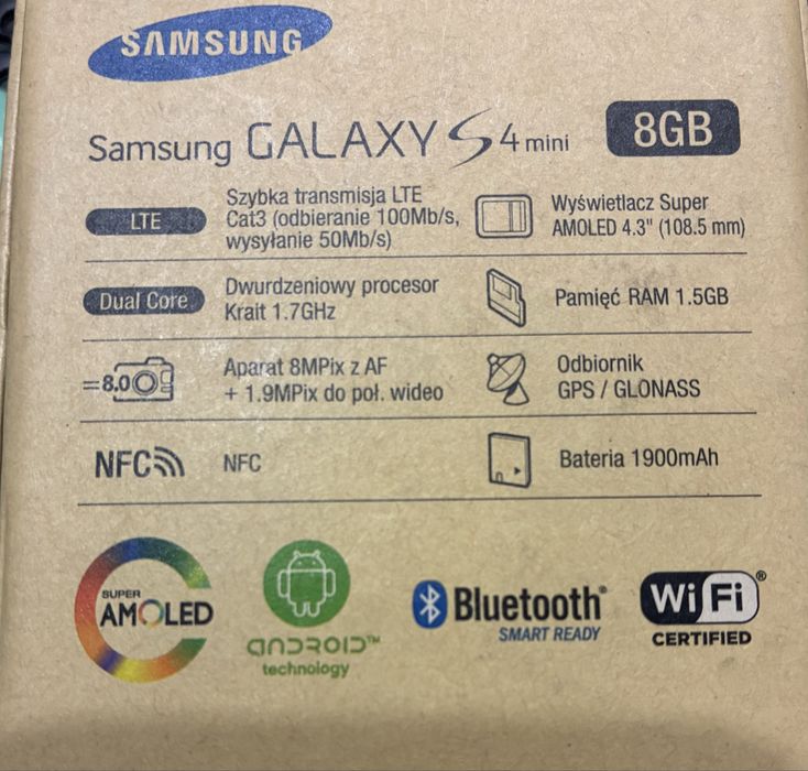 SAMSUNG  Galaxy S4 mini prawdziwy biały kruk w super stanie WARTO