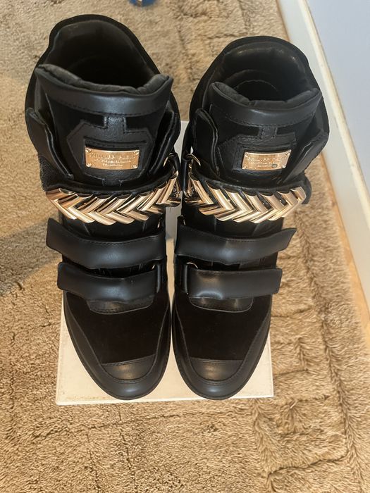 buty skórzane trampki na koturnie bekett