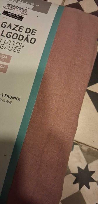 Conjunto capa edredao + fronha rosa Kasa