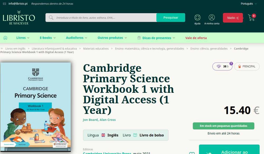 Cambridge Primary Scienct Learner's Book 1