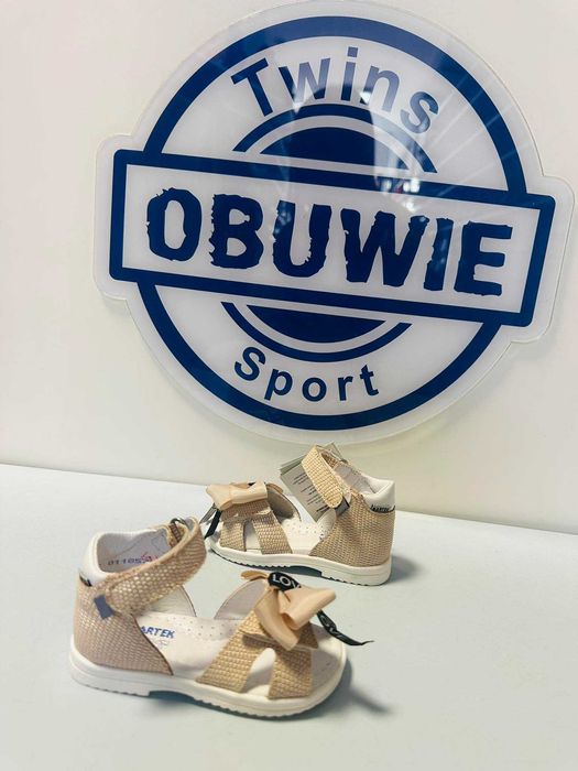 Bartek sandały skóra naturalna profilowane beż  22 - 26 wyprzedaż