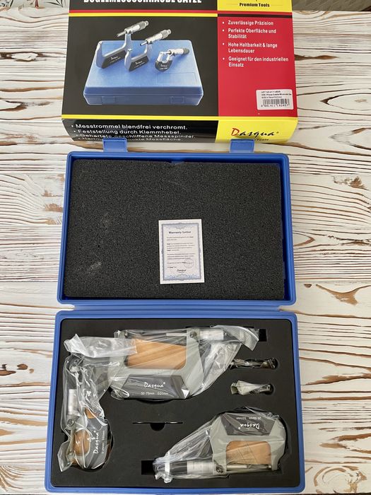 Набор микрометров 0-75мм Dasqua, Италия