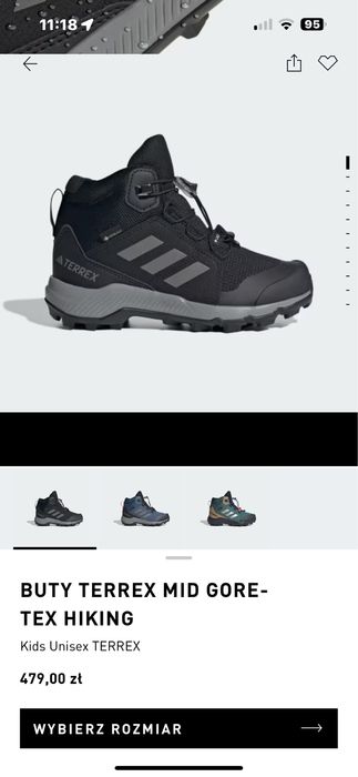 Buty Adidas Terrex Rozmiar 35,5 35 Zimowe Jesienne Gore-Tex wodoodpor