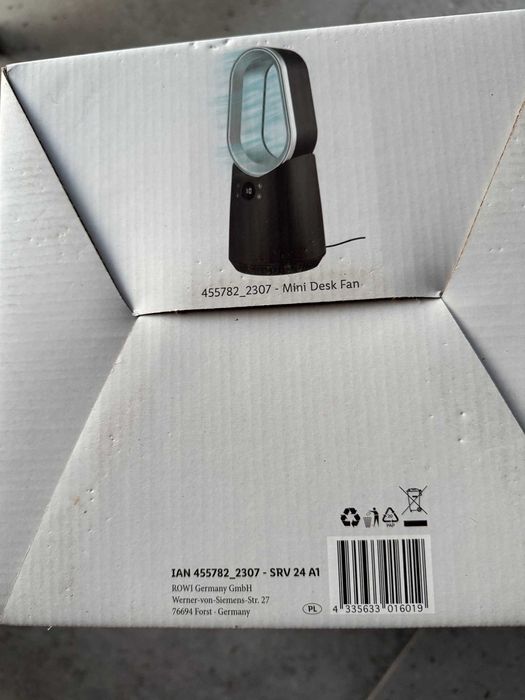 Wentylator bezwirnikowy z wyświetlaczem led SILVERCREST SRV 24 A1 gwar