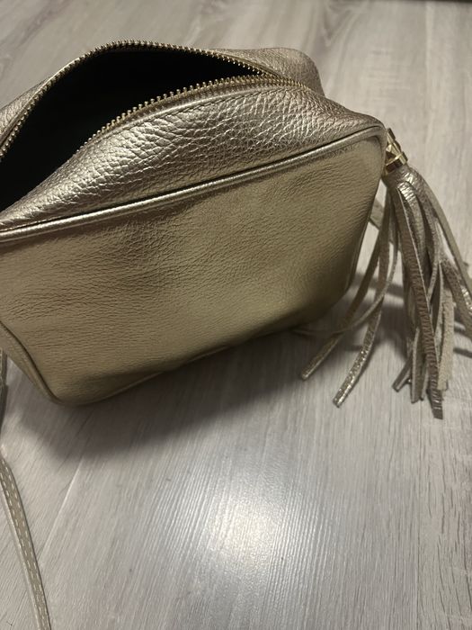 Torebka skórzana złota Vera Pelle nowa