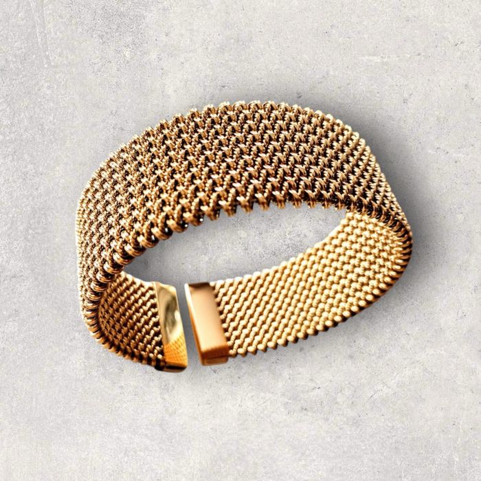 Piekna branzoletka gold stal