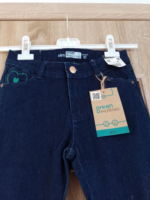 Nowe jeansy Slim, rozm 131-143cm