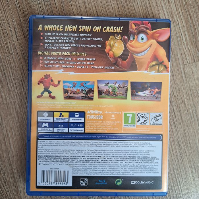 Crash Team Rumble ps4 .Czytaj Opis.