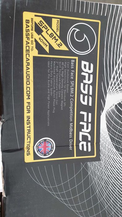 Par de colunas 8 polegadas 250 watts rms mid range