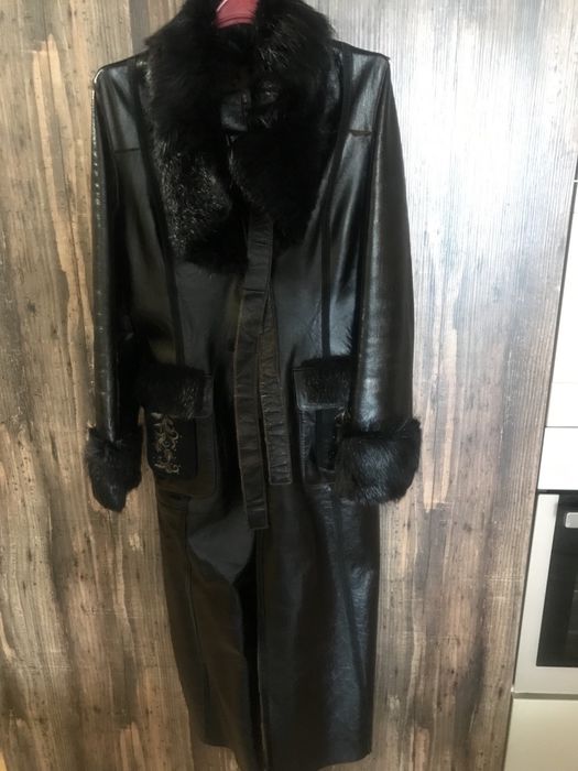 шкіряне пальто двухсторонє