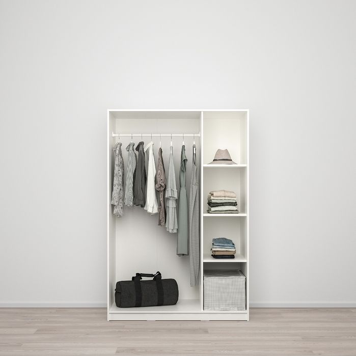 KLEPPSTAD Szafa/3 drzwi, bialy, 117x55x176 cm