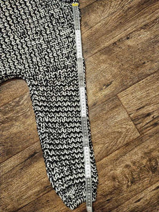 Светр бренду C&A (розмір L), велика в'язка, чорно-білий, максі