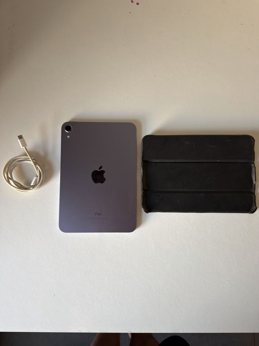 Apple iPad mini 6 64GB (Space Gray) | Ecrã Liquid Retina 8.3" | C/ Capa Suporte + Cabo USB-C