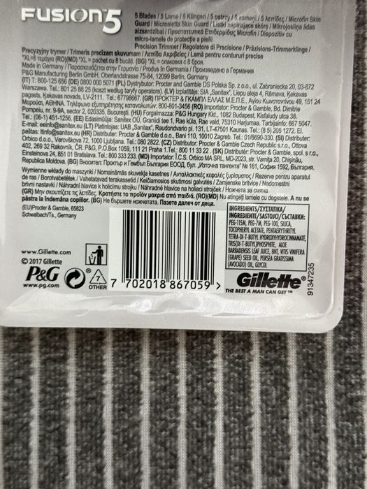Nożyki Gillette Fusion 5 8szt.