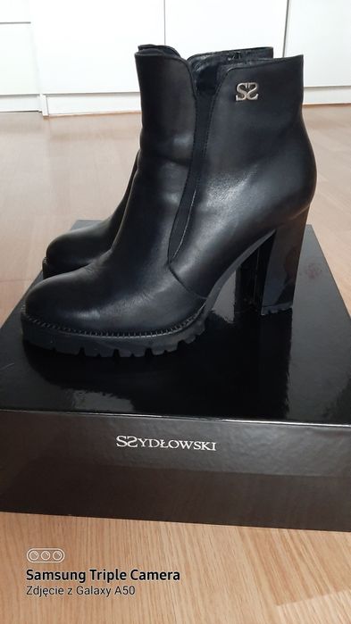 Buty botki kozaki skóra naturalna  roz 38