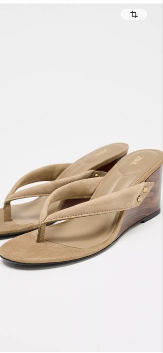 Новые трендовые босоножки из натуралтной замши 38 рZara