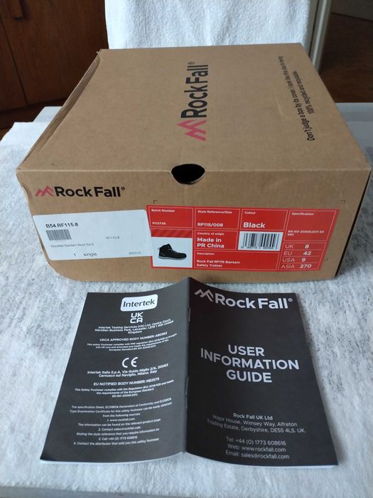 Buty robocze Rock Fall Bantam , czarne róż. 42