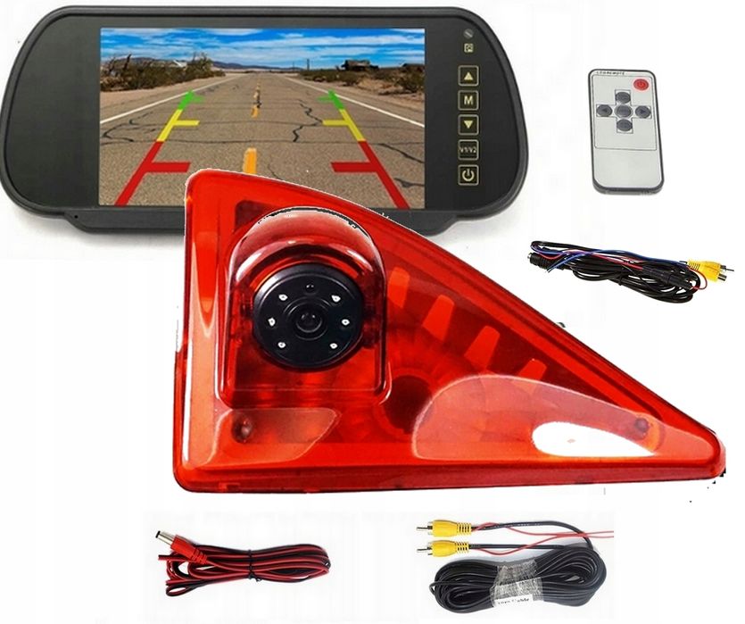 Światło Stop Kamera Cofania+Wyświetlacz W Lusterku 7" Movano Master Nv