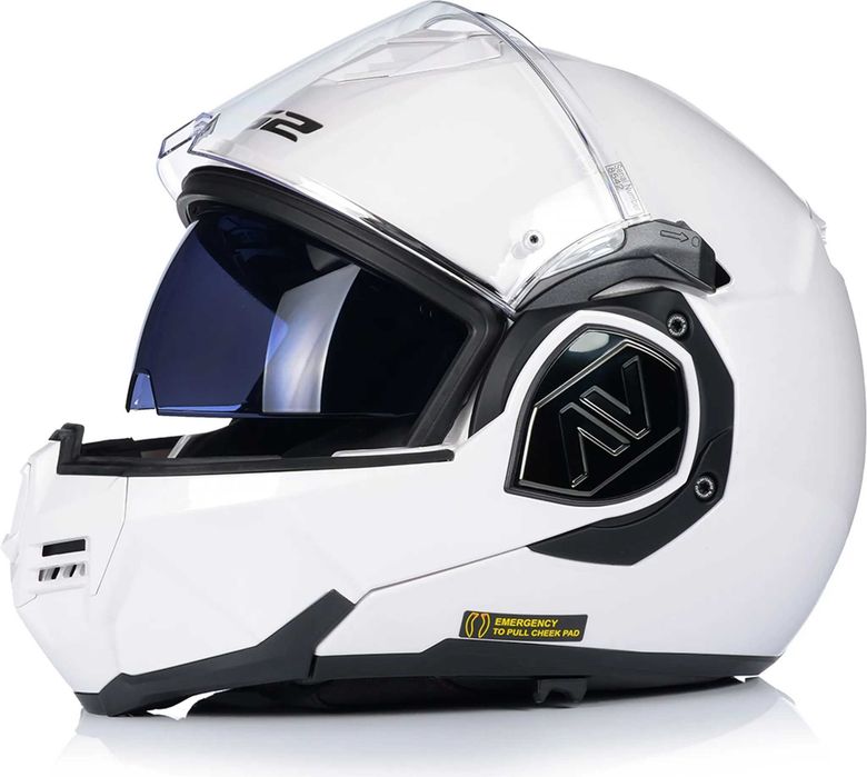 Capacete NOVO Modular 180° LS2 Advant Branco (43% DESCONTO) Tam XS