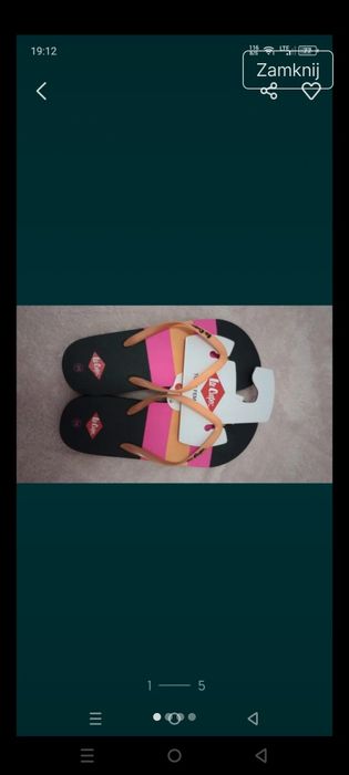 Lee Cooper klapki japonki letnie R 39 nowe