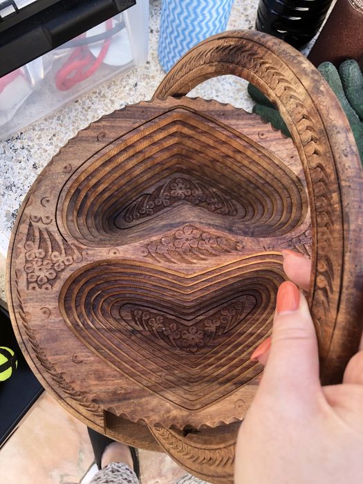 Cesta rebativel de madeira