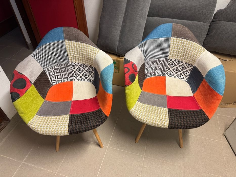 Conjunto de 2 Cadeiras patchwork