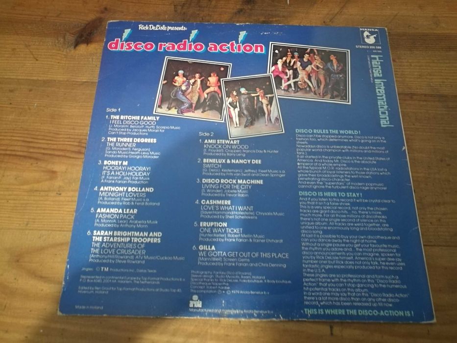 VARIOS (DISCO-DANCE) - RICK DE LISLE PRESENTS : Disco Radio Action (THE R Family, Boney M, Am Leer, Eruption ETC) LP