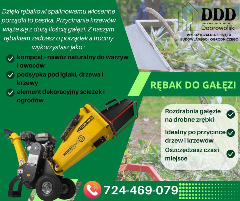 Rębak do gałęzi wynajem