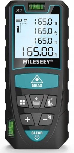 Dalmierz Laserowy Miernik Cyfrowy Mileseey S2 50m