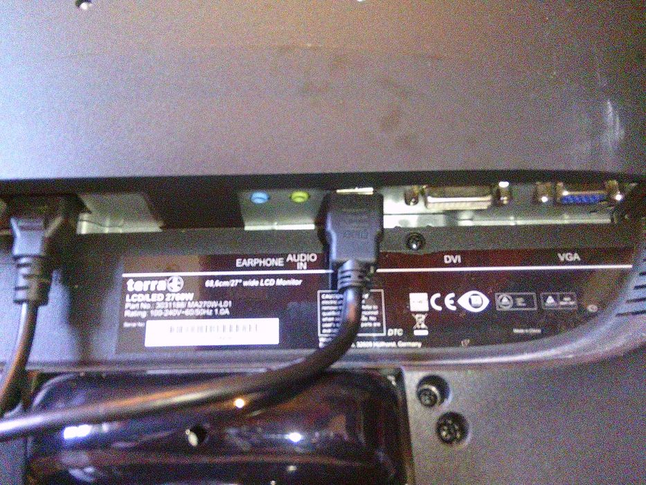 Monitor  27 cali Terra, Led, full HD, HDMI, D-SUB, DVI, AUDIO IN, AUDIO ON, wbudowane głośniki, + kable.