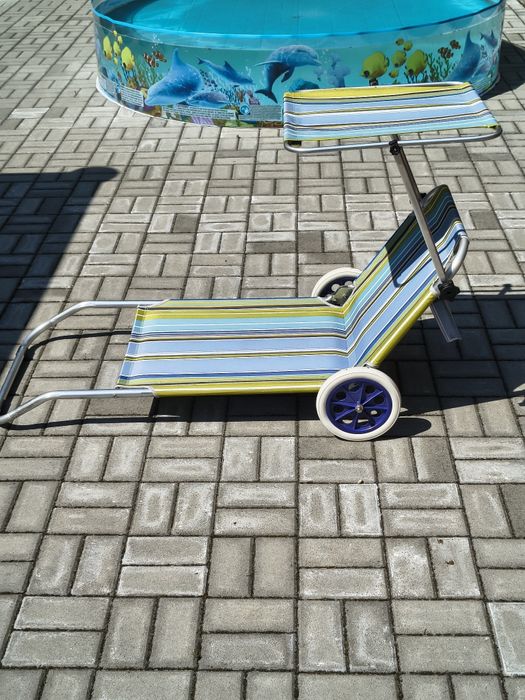 Leżak.Plazowy  z kołami
