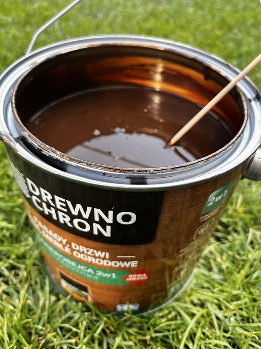 Drewniany zielnik / mini szklarnia Greenspot Vintage + Drewnochron 2,5L Palisander