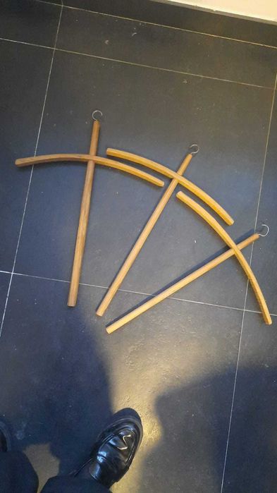 CABIDES VINTAGE EM MADEIRA COM CABO COMPRIDO