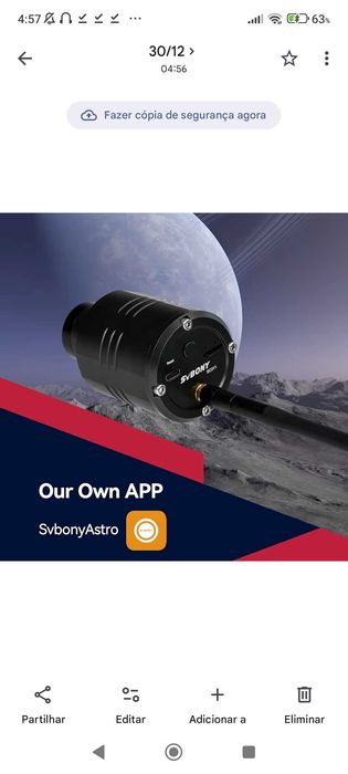 Câmara Astronómica Svbony SC311 Telescópio WiFi - Baixa de Preço