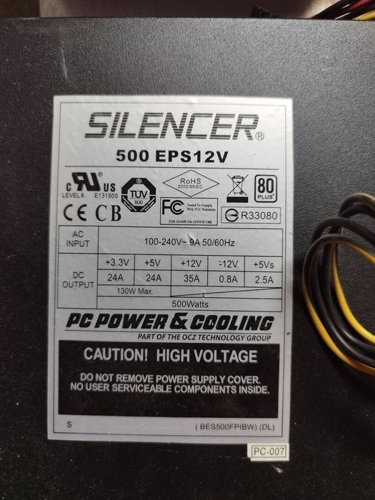 Zestaw 5 zasilaczy PC (Dell, Modecom MC, Silencer, Logic) - SPRAWDŹ!