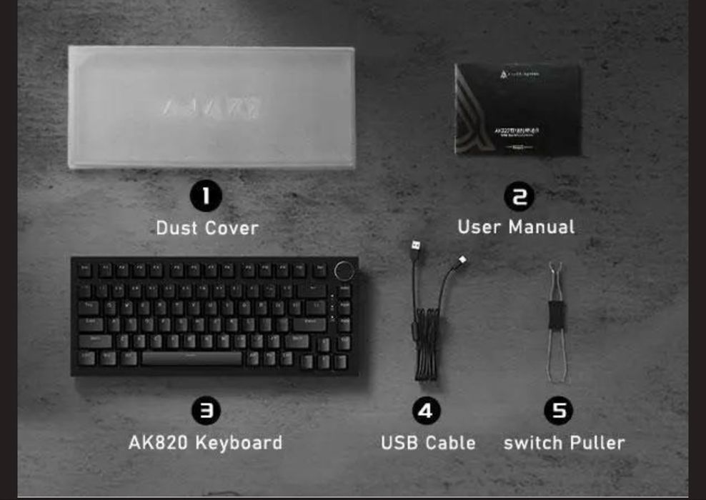 Клавіатура з підсвіткою ajazz ak820 чорна