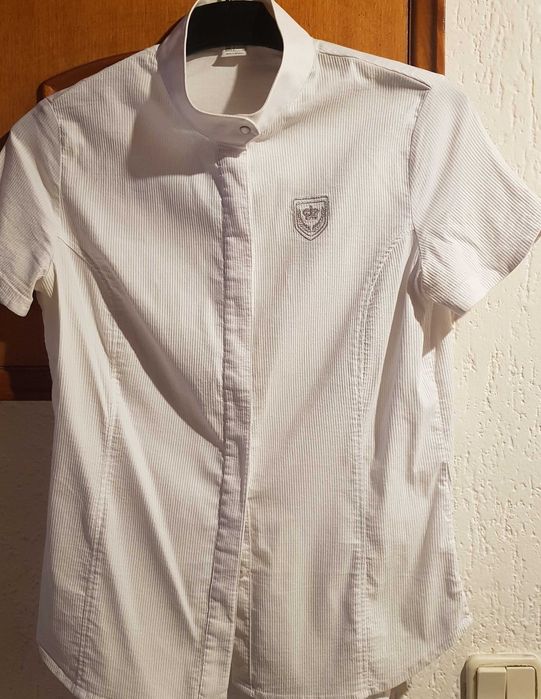 Camiseiro branco para senhora de equitação - Made in Monaco.