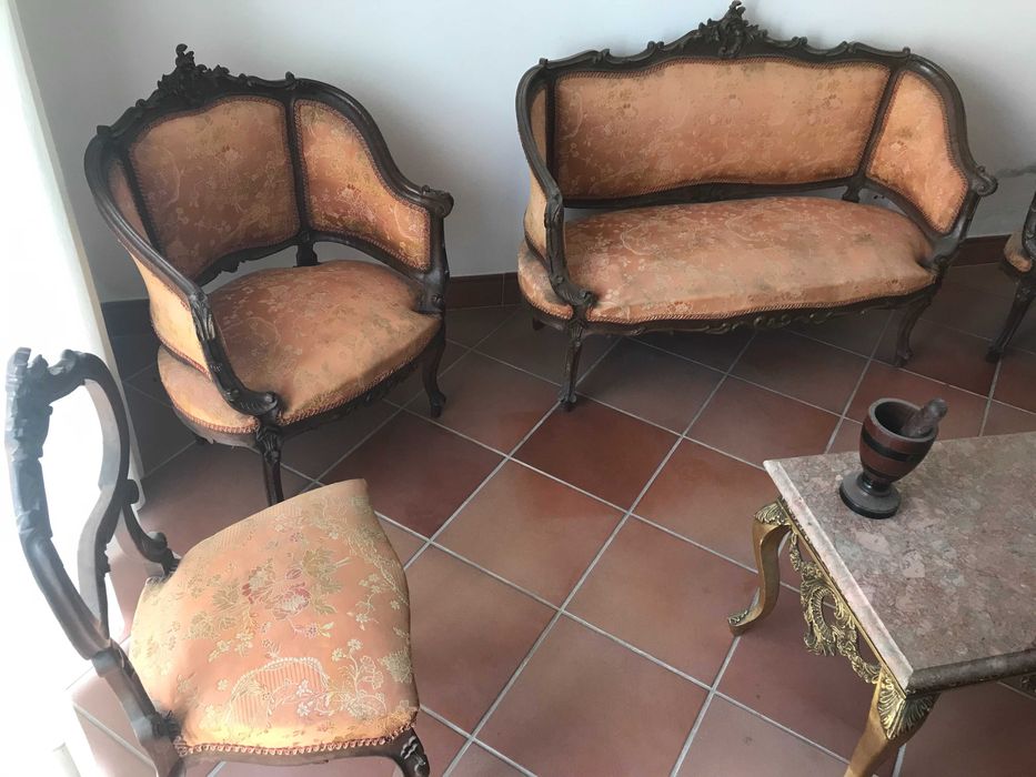 Antiguidade: Conjunto de sala Luís XV