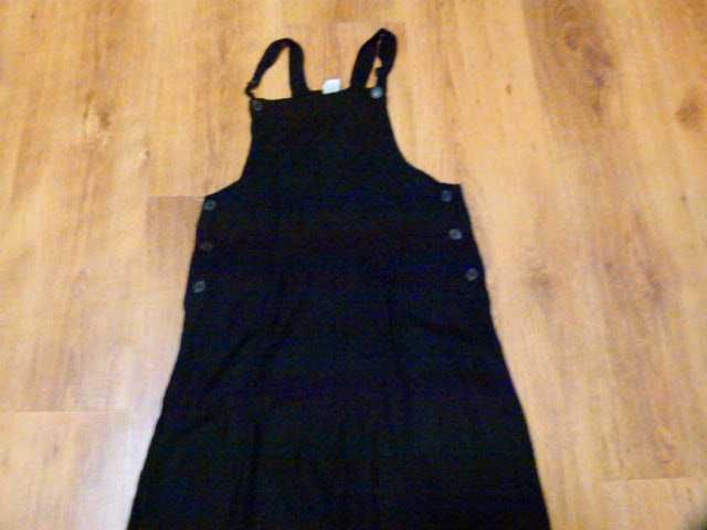 rozm 152 Lindex kombinezon kolor czarny szeroka nogawka dł. 3/4