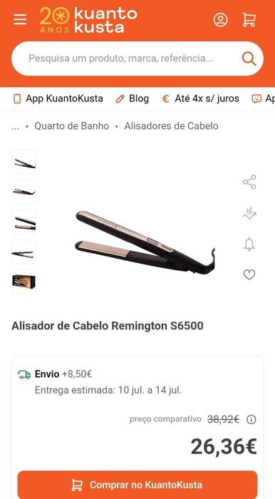 Alisador de cabelo Remington s6500